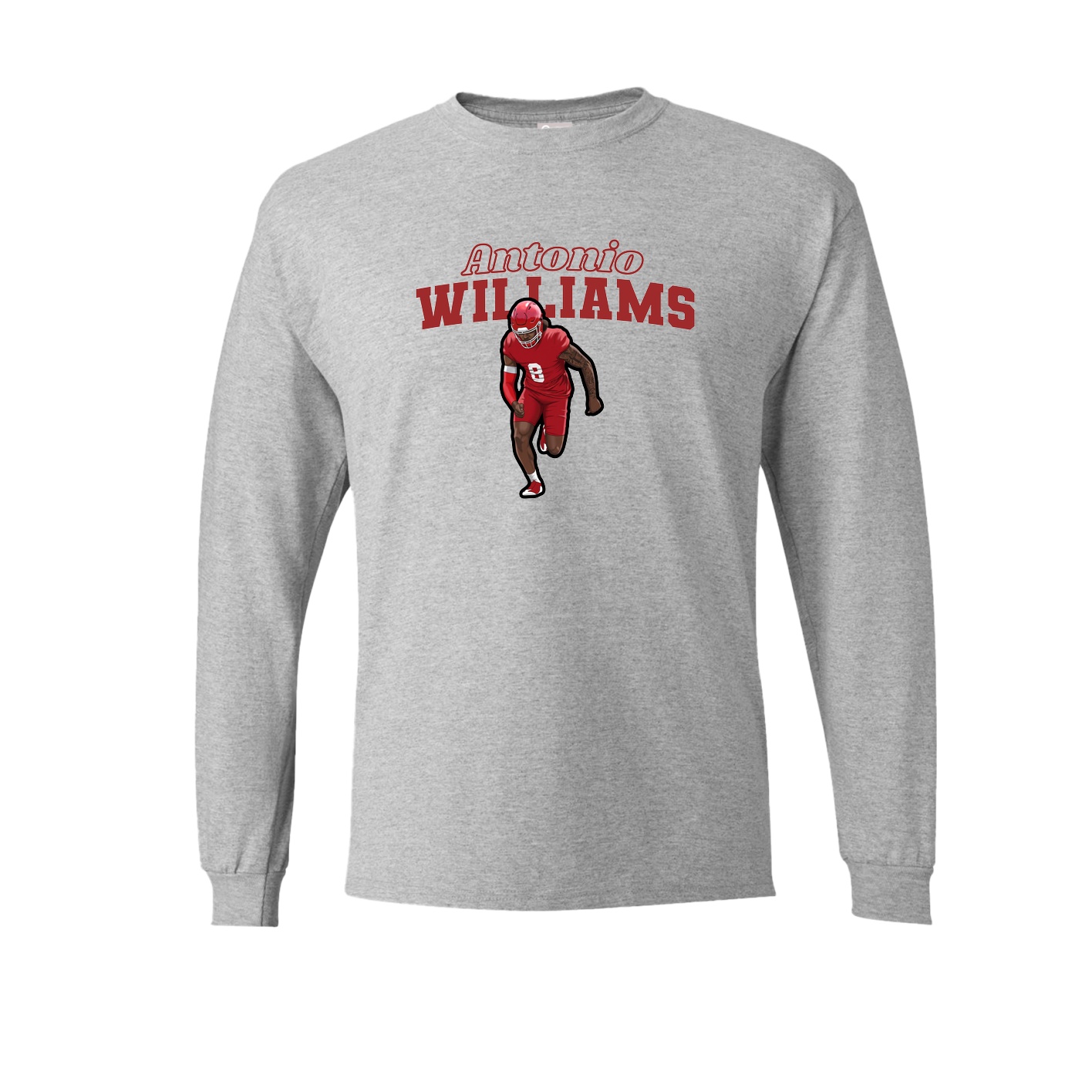 Long Sleeve Tee — Name Arch in Grey