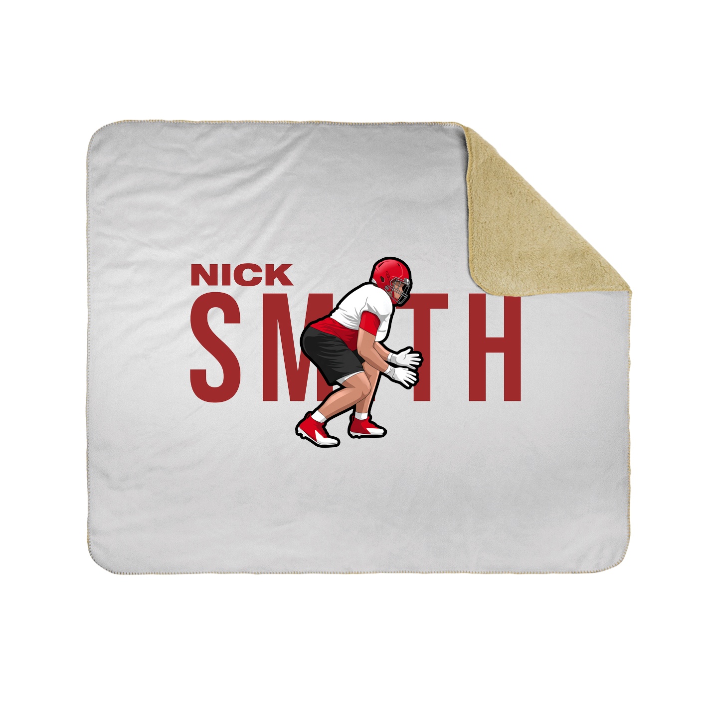 Throw Blanket — Player Name in White