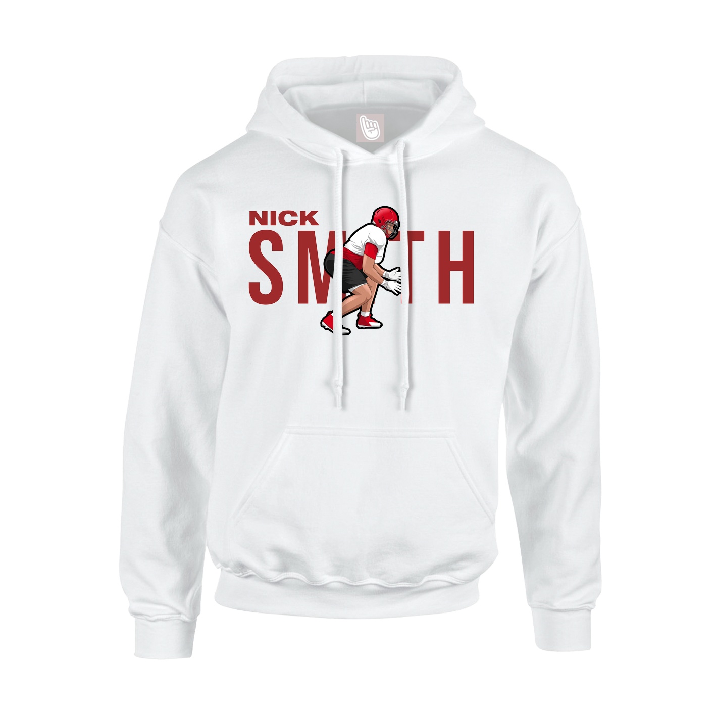 Youth Hoodie — Player Name in White