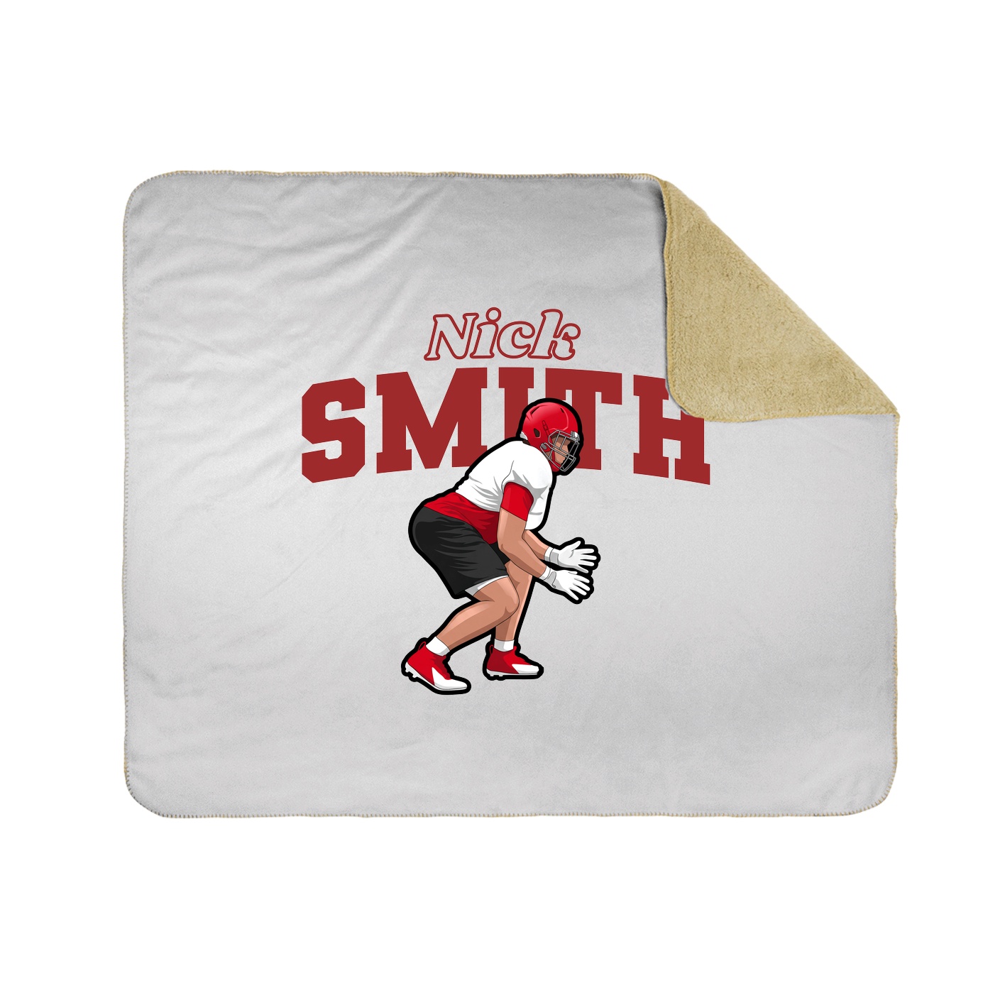 Throw Blanket — Name Arch in White
