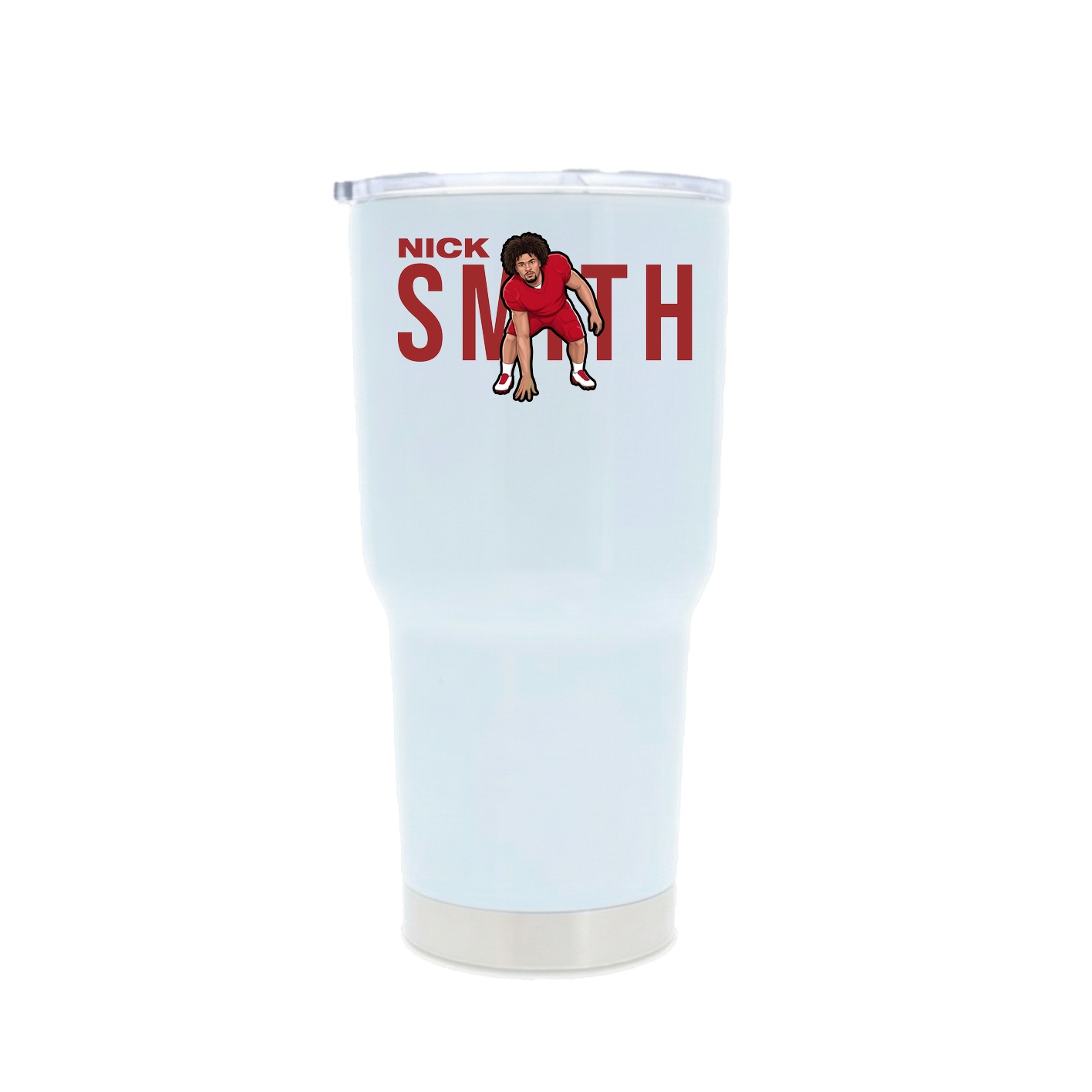 30oz Stainless Steel Tumbler — Player Name in White