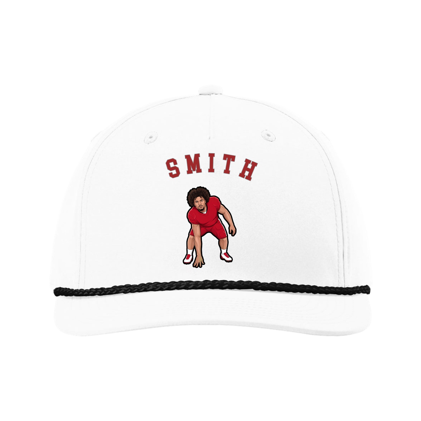 Five-Panel Classic Rope Cap — Shirsey Arch in White