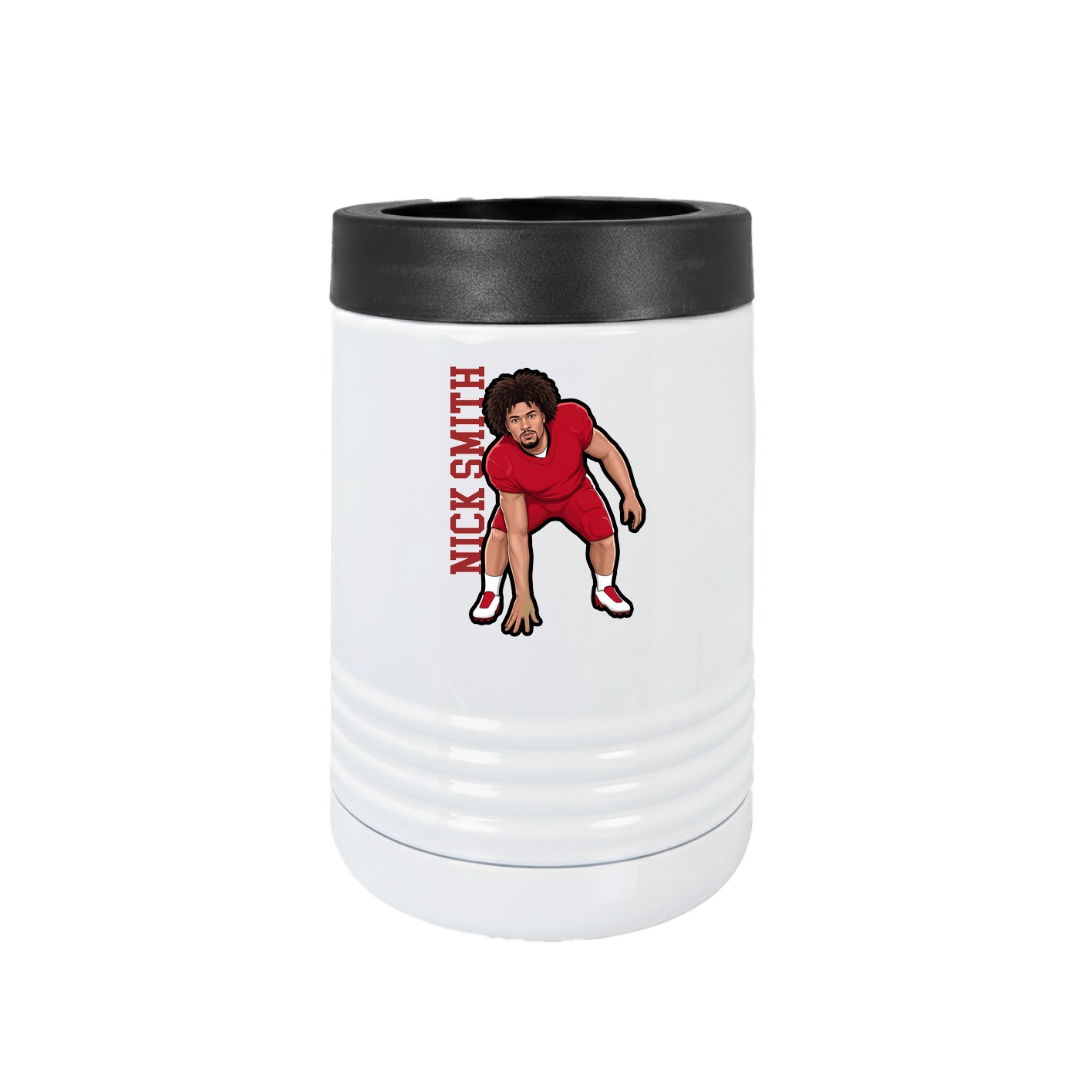 Beverage Holder — Name Vertical in White