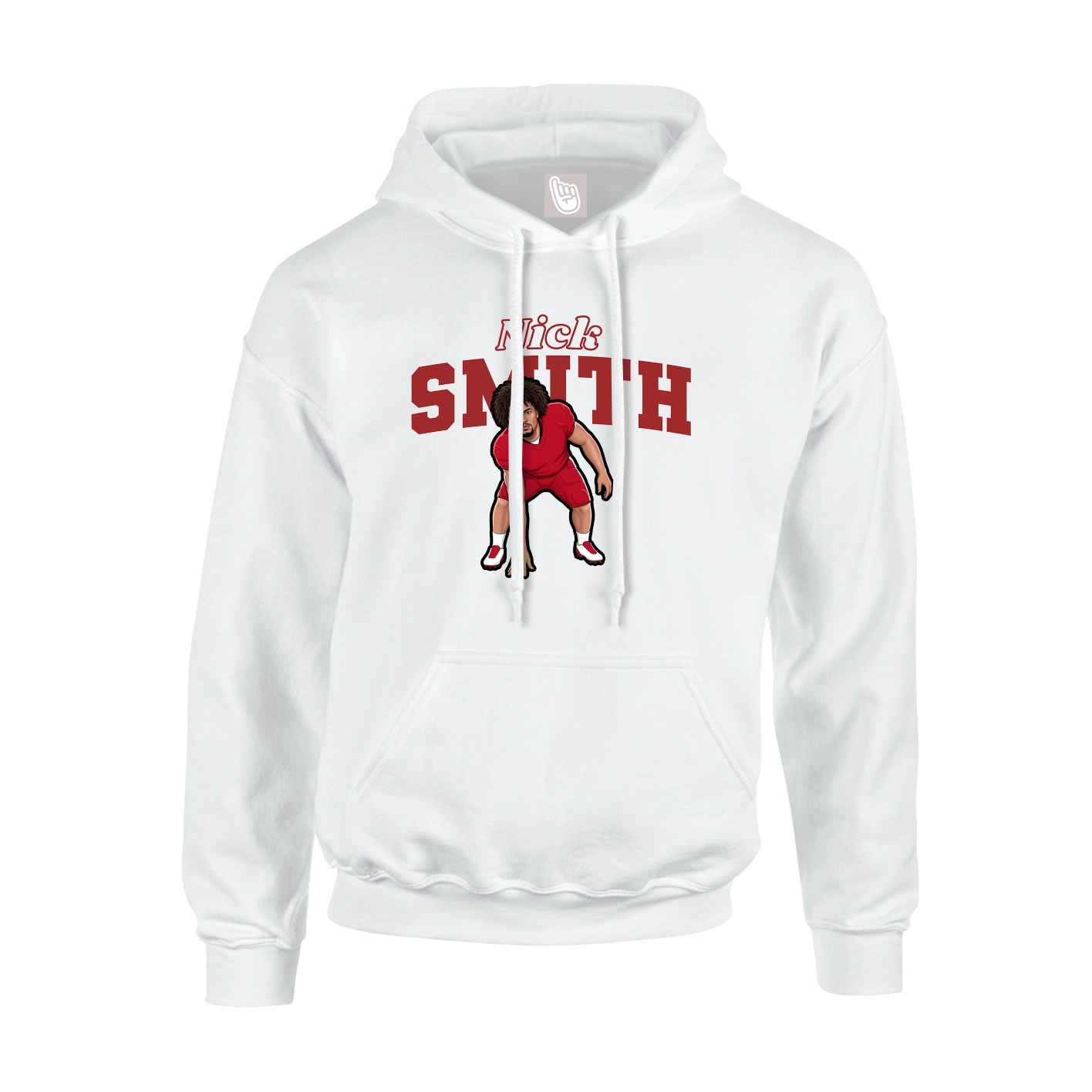 Hoodie — Name Arch in White