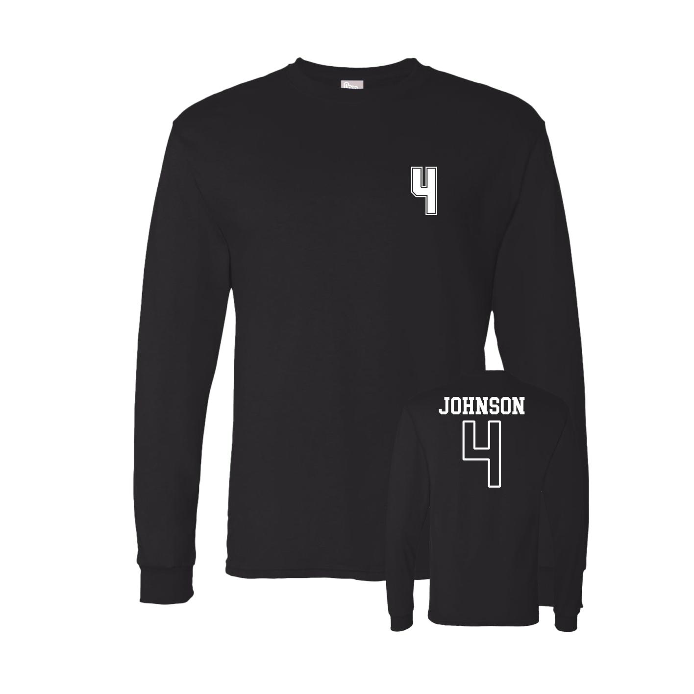 Long Sleeve Tee — Chest Back in Black