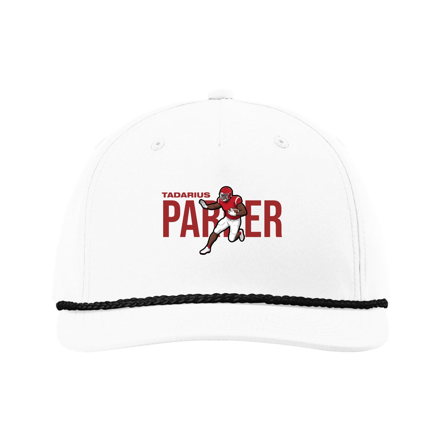 Five-Panel Classic Rope Cap — Player Name in White