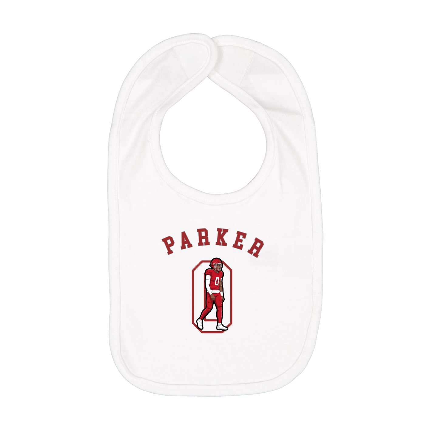 Infant Bib — Shirsey Arch in White
