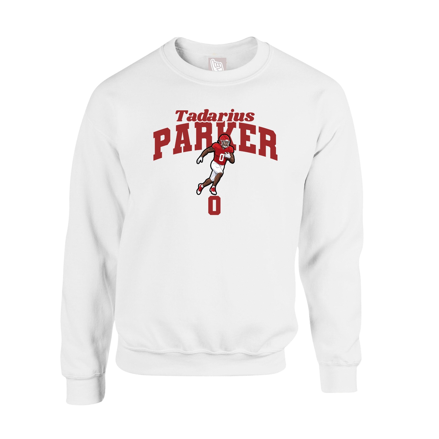 Fleece Crew — Signature Arch in White