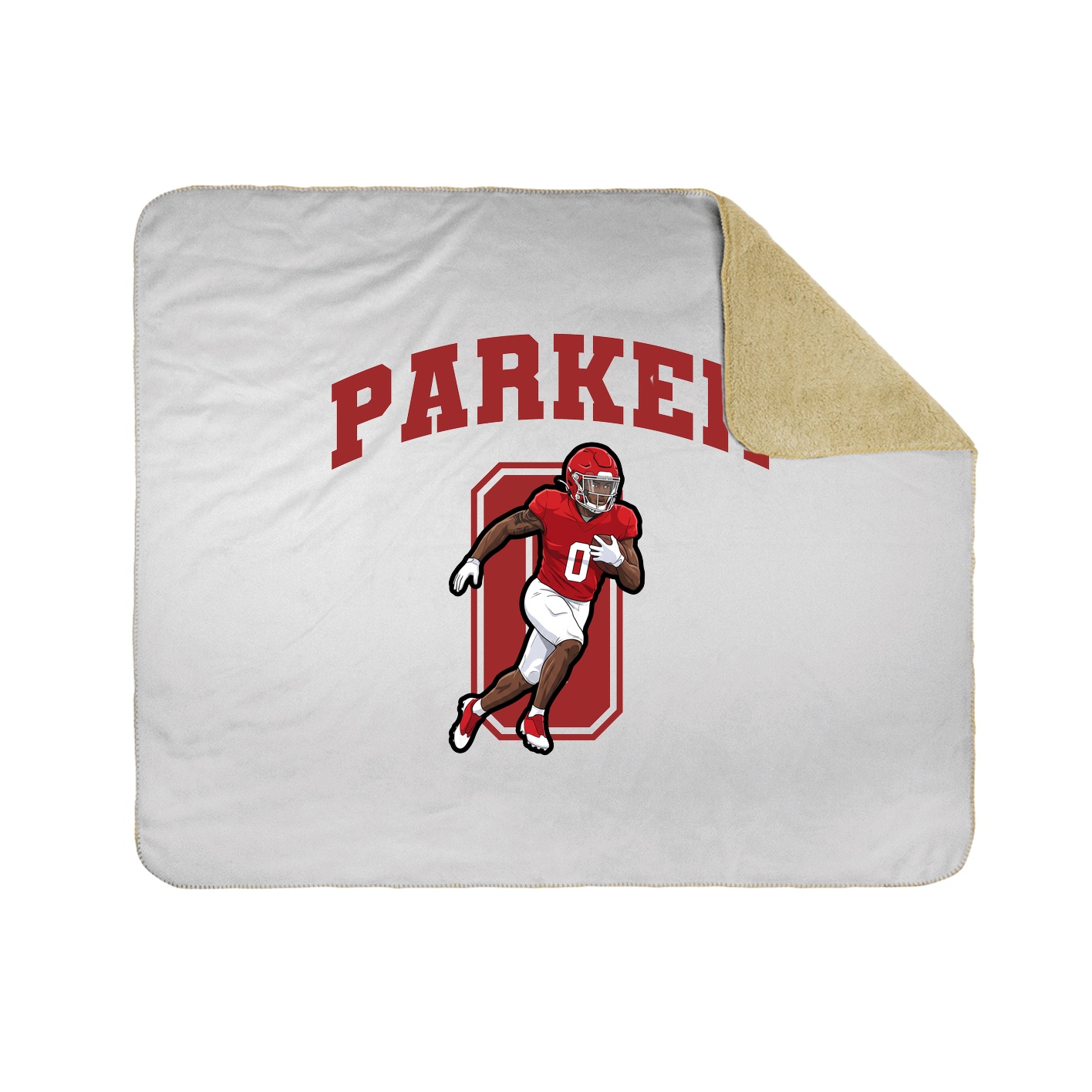 Throw Blanket — Number in White
