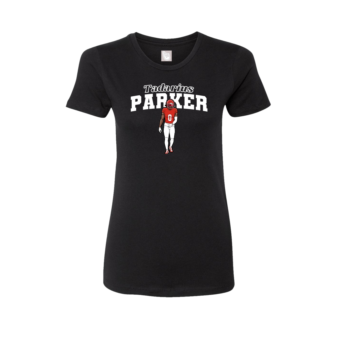 Fitted Women's Tee — Name Arch in Black