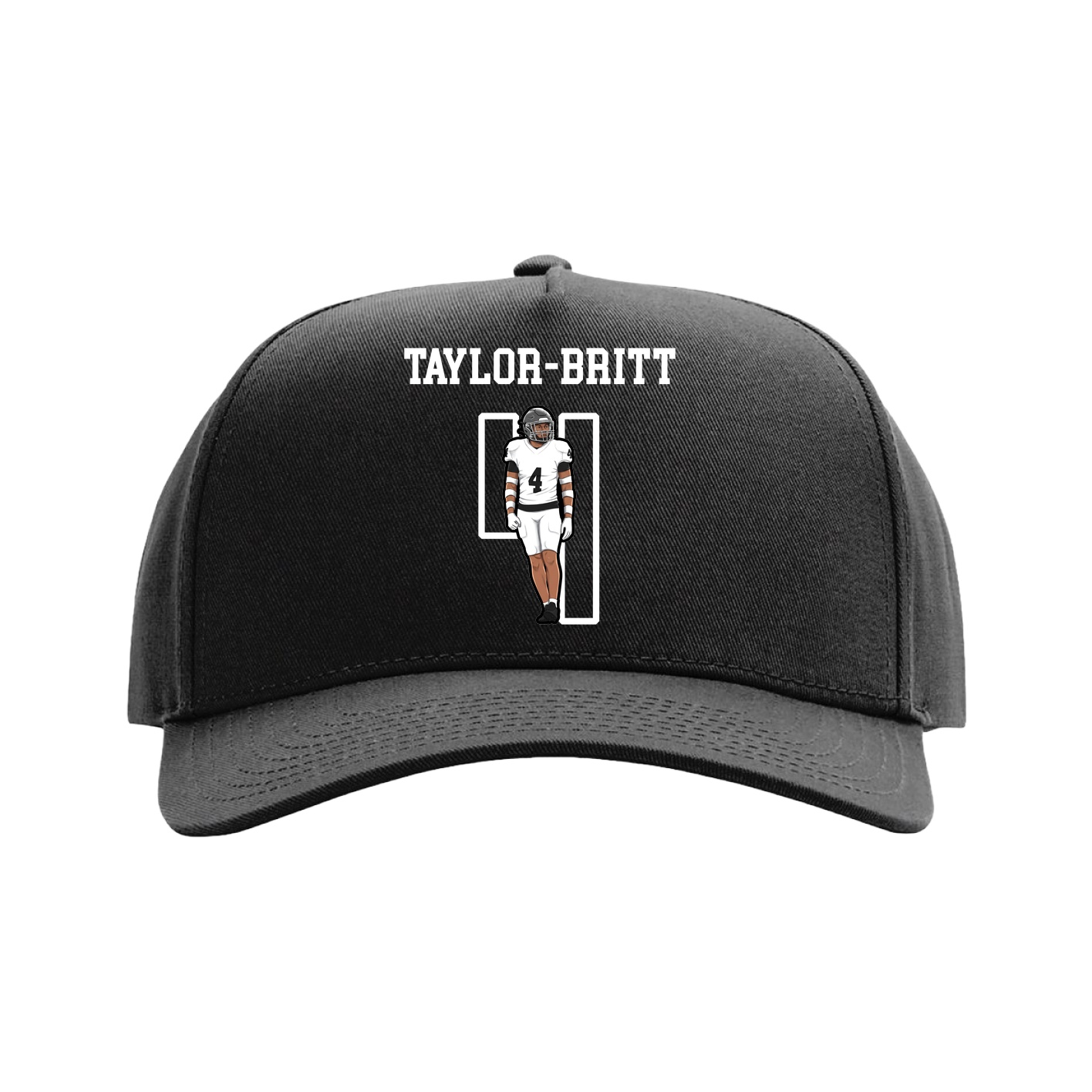 Full Fabric Five-Panel Champ Cap — Shirsey in Black