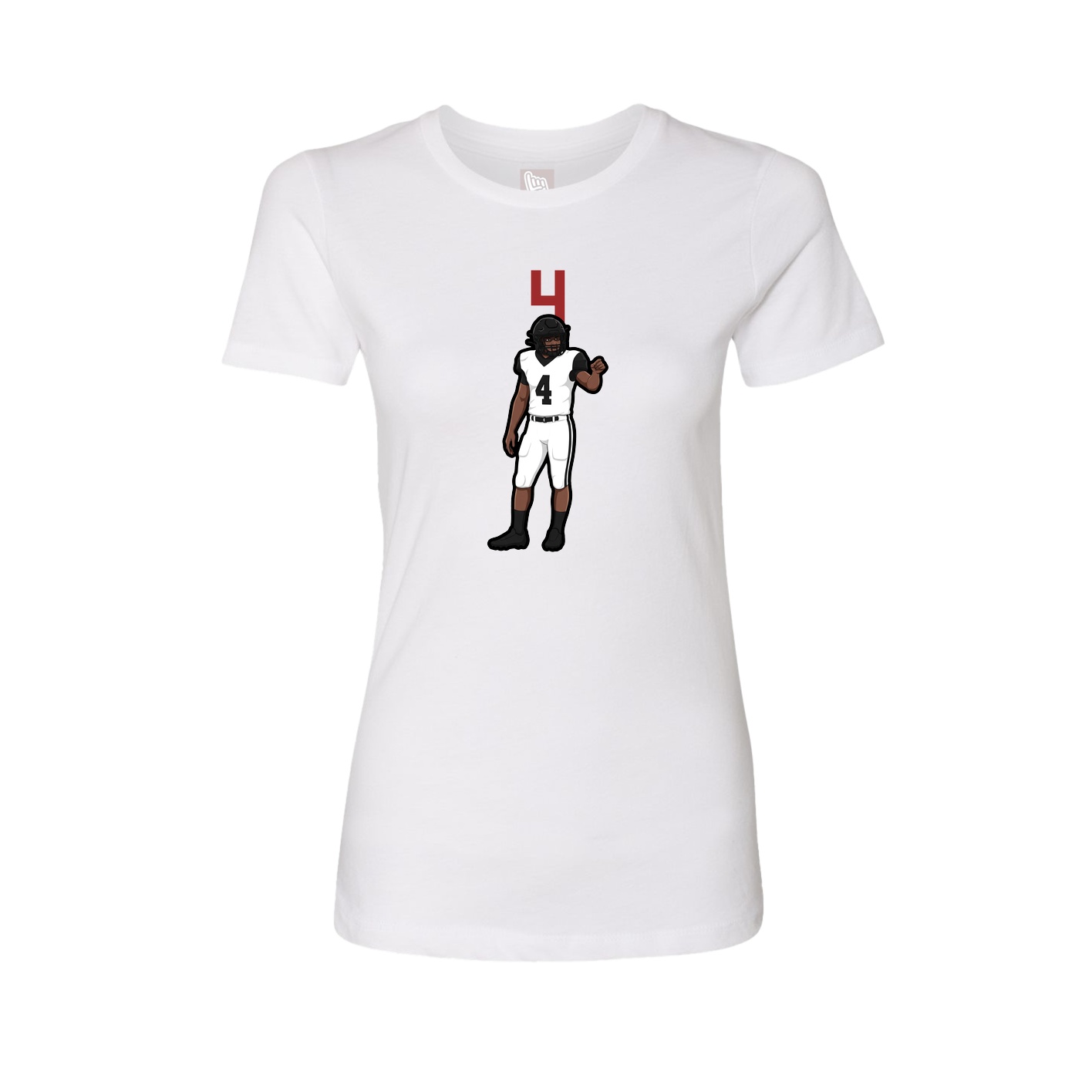 Fitted Women's Tee — Number Top in White