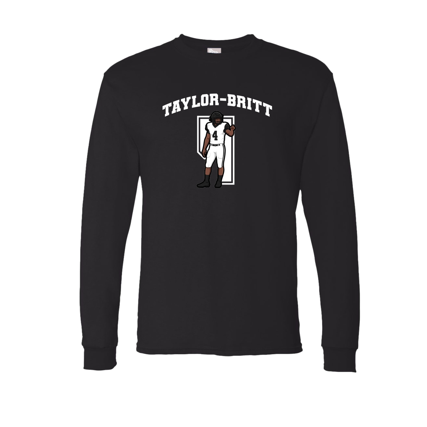 Long Sleeve Tee — Number in Black