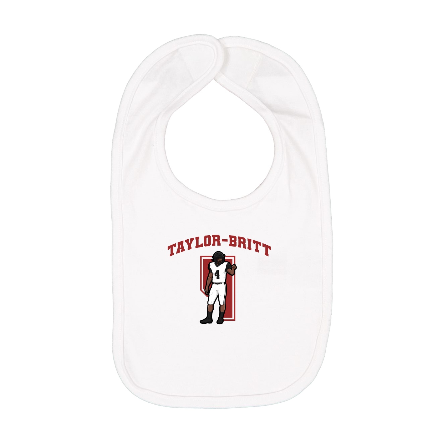 Infant Bib — Number in White