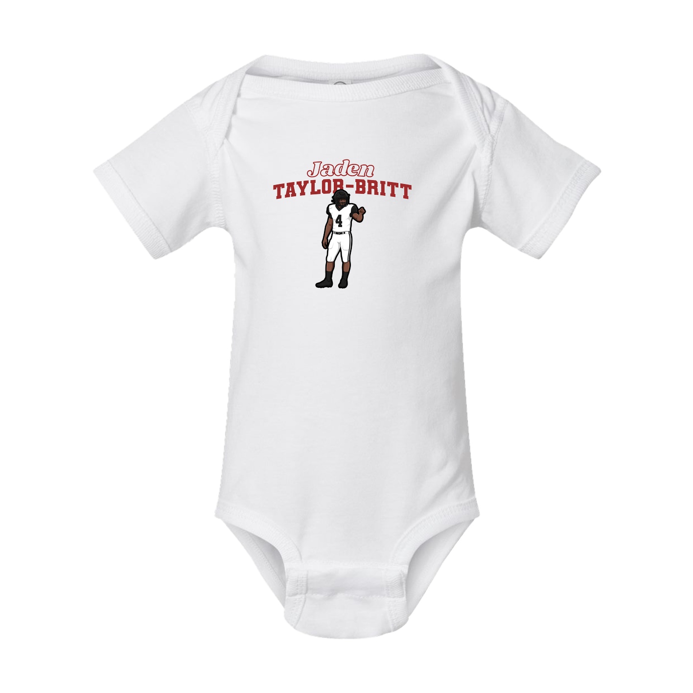 Baby Onesie — Name Arch in White