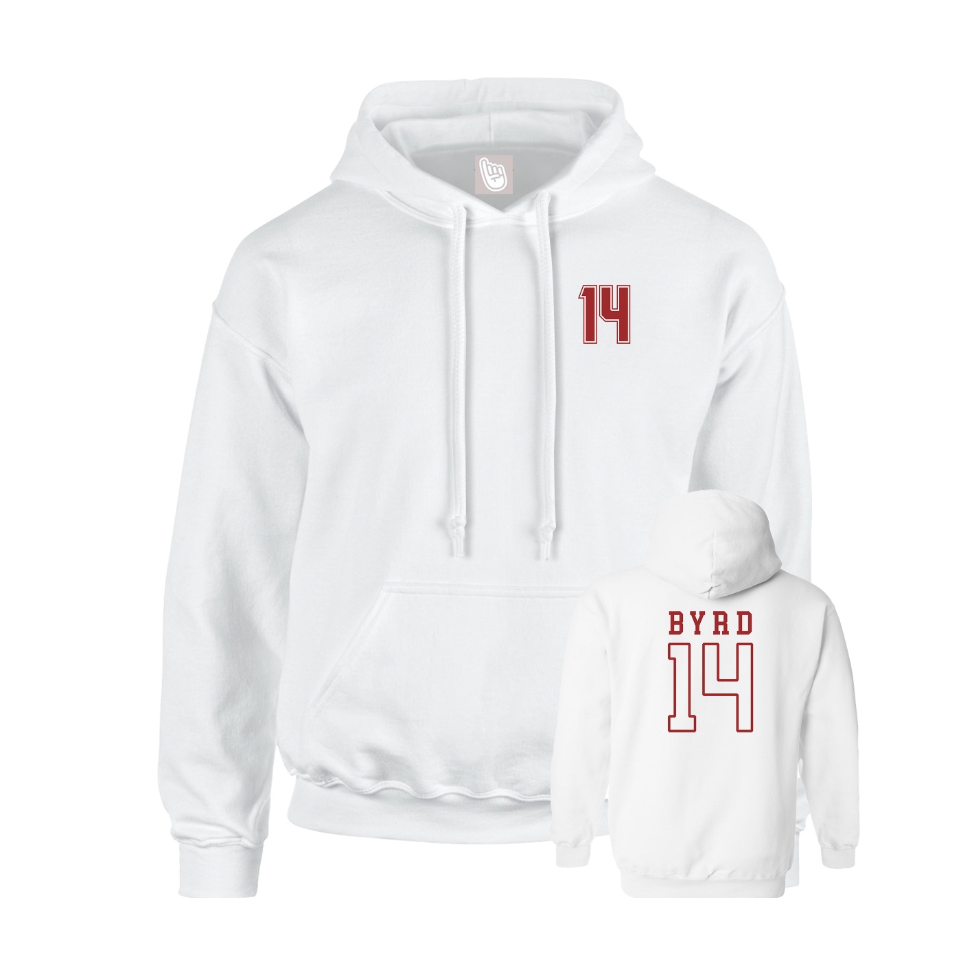 Hoodie — Chest Back in White