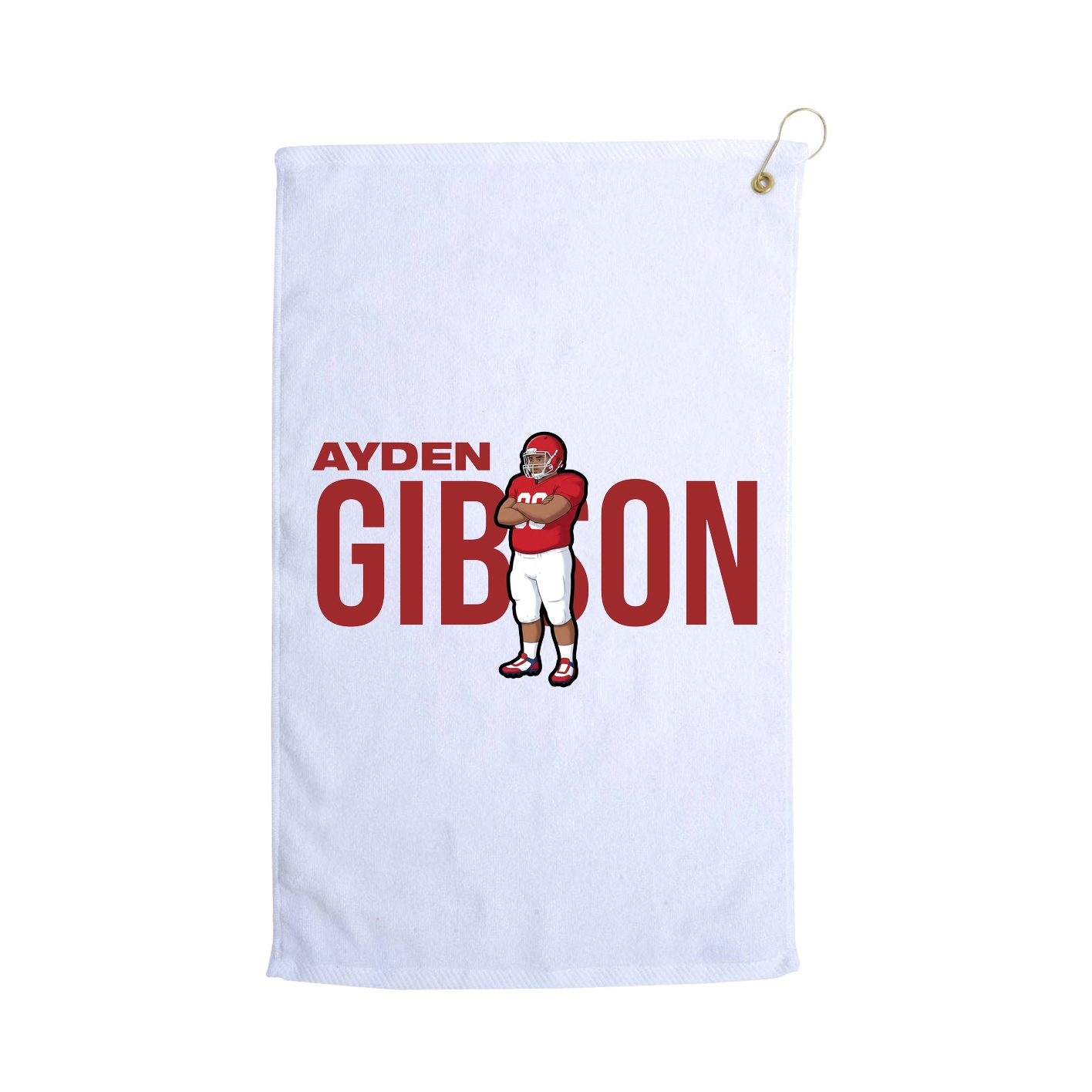 Golf Towel — Player Name in White