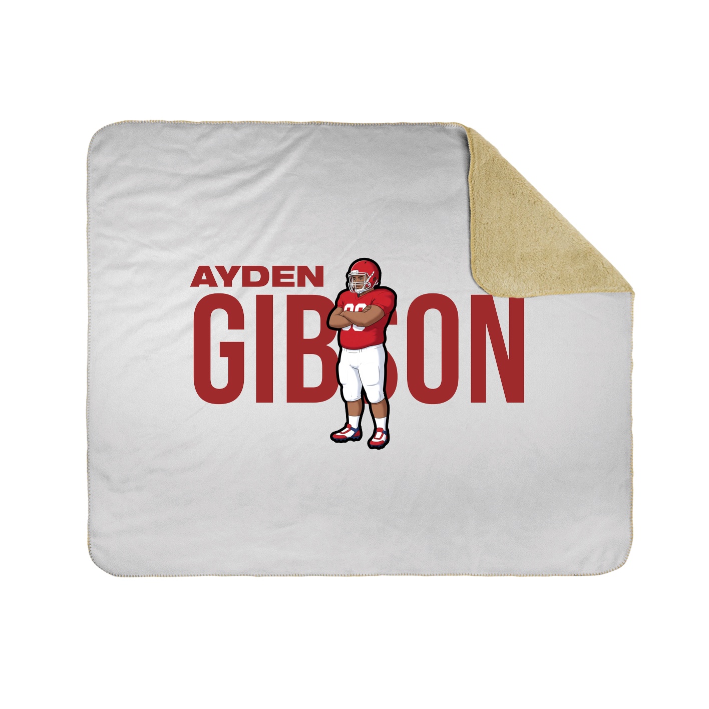 Throw Blanket — Player Name in White