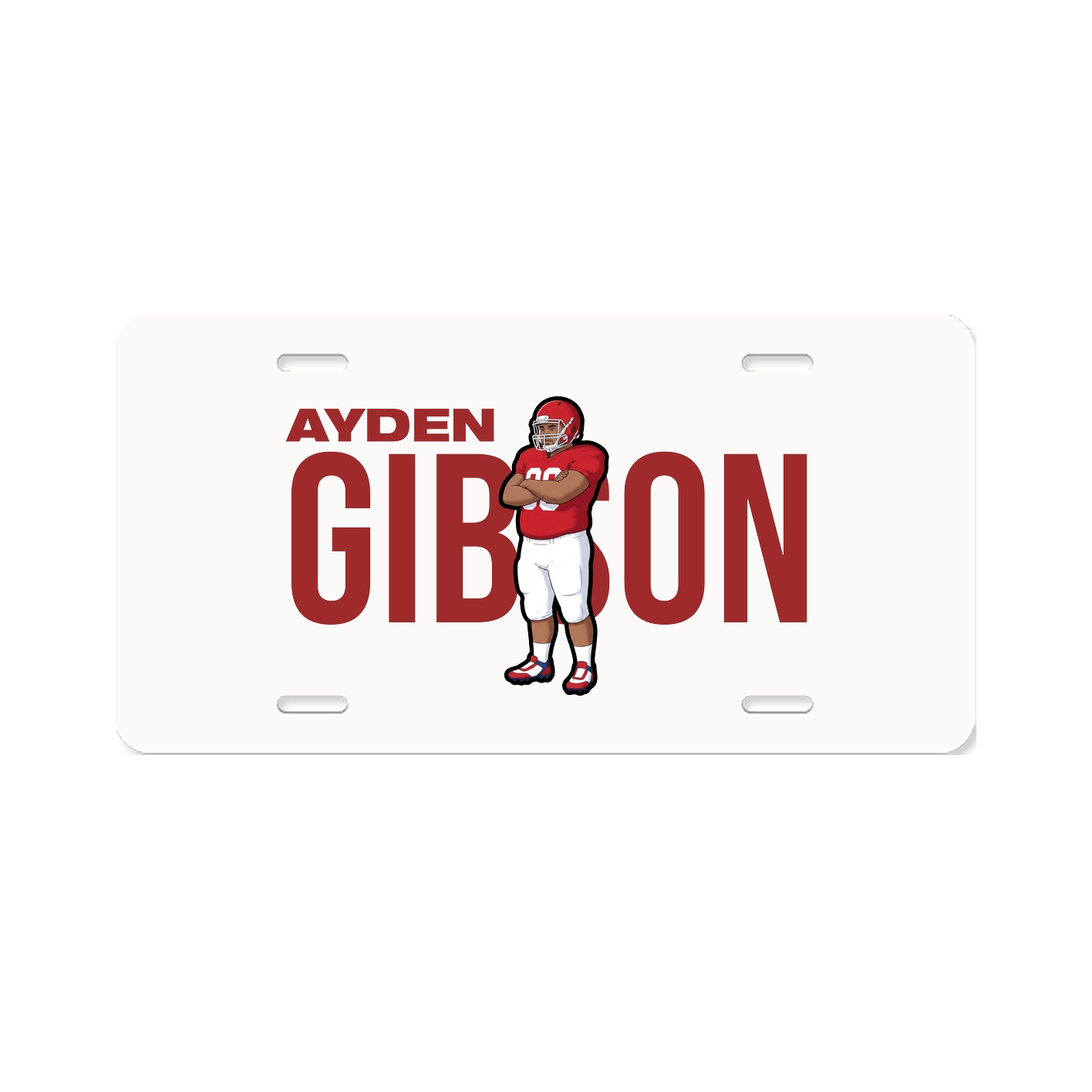 License Plate — Player Name in Classic