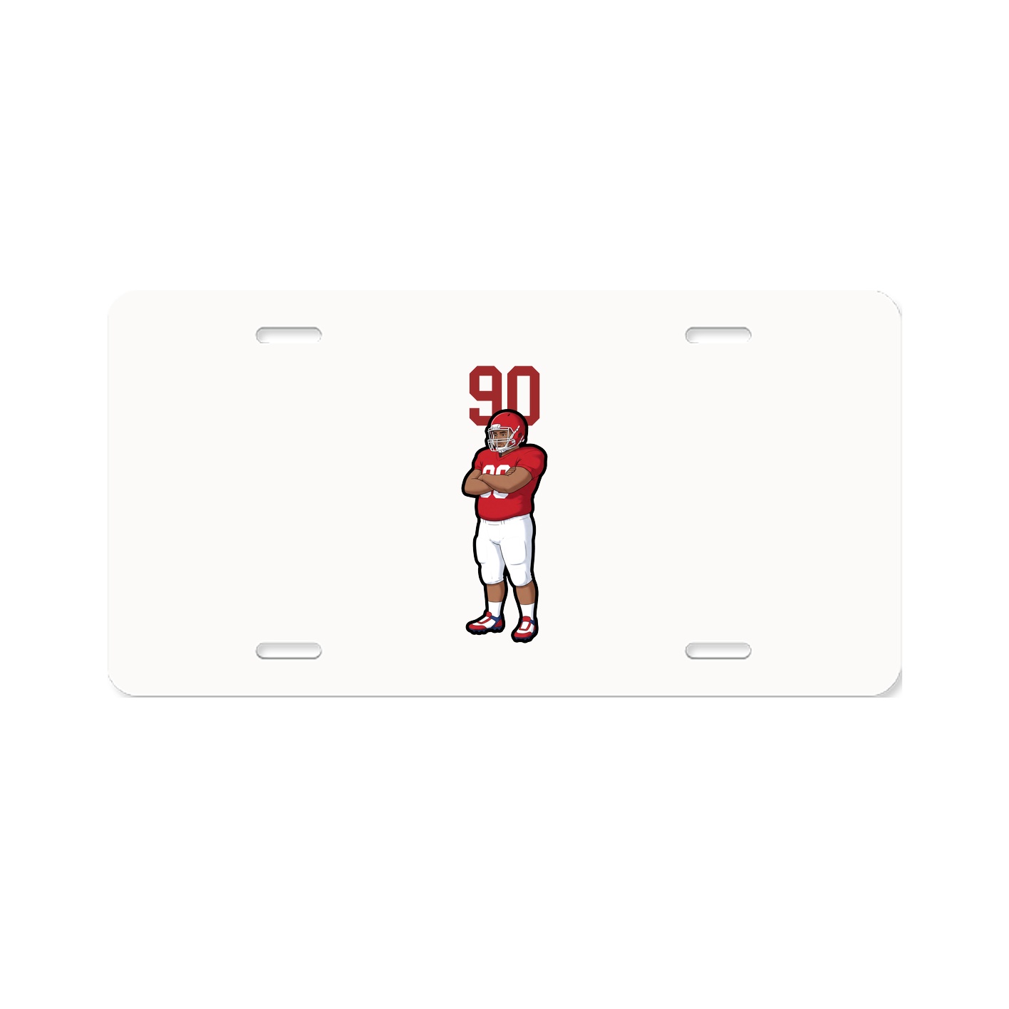 License Plate — Number Top in Classic