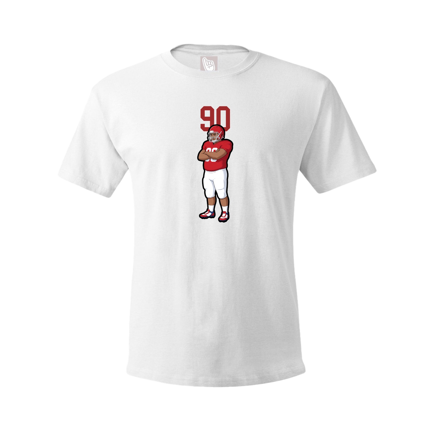 Youth Tee — Number Top in White