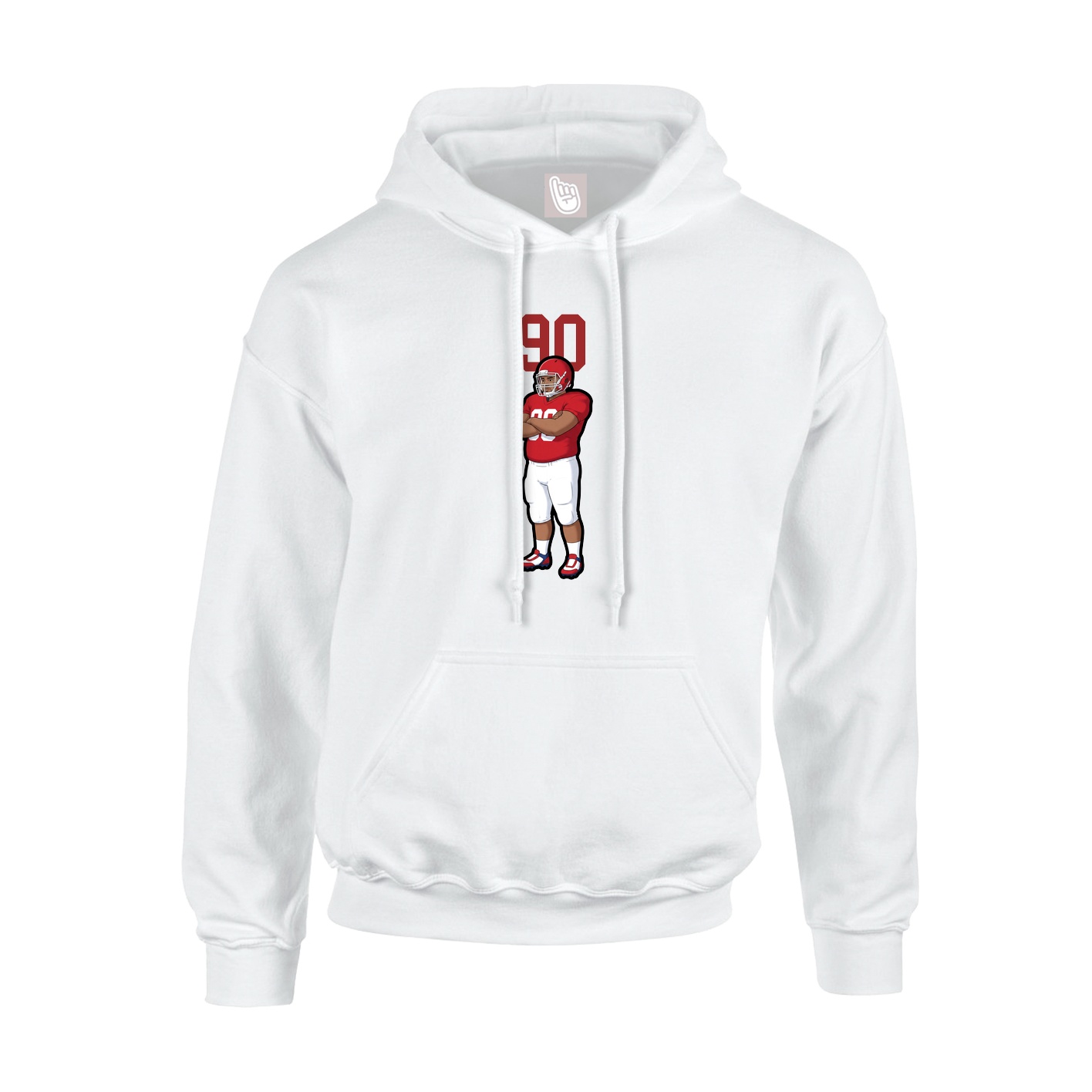 Hoodie — Number Top in White