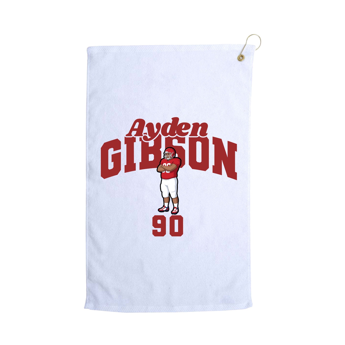 Golf Towel — Signature Arch in White