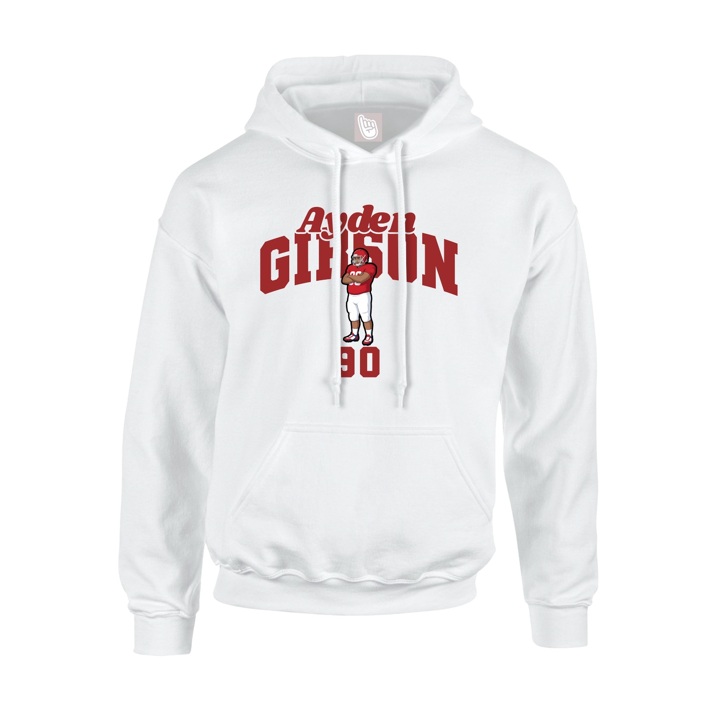 Hoodie — Signature Arch in White