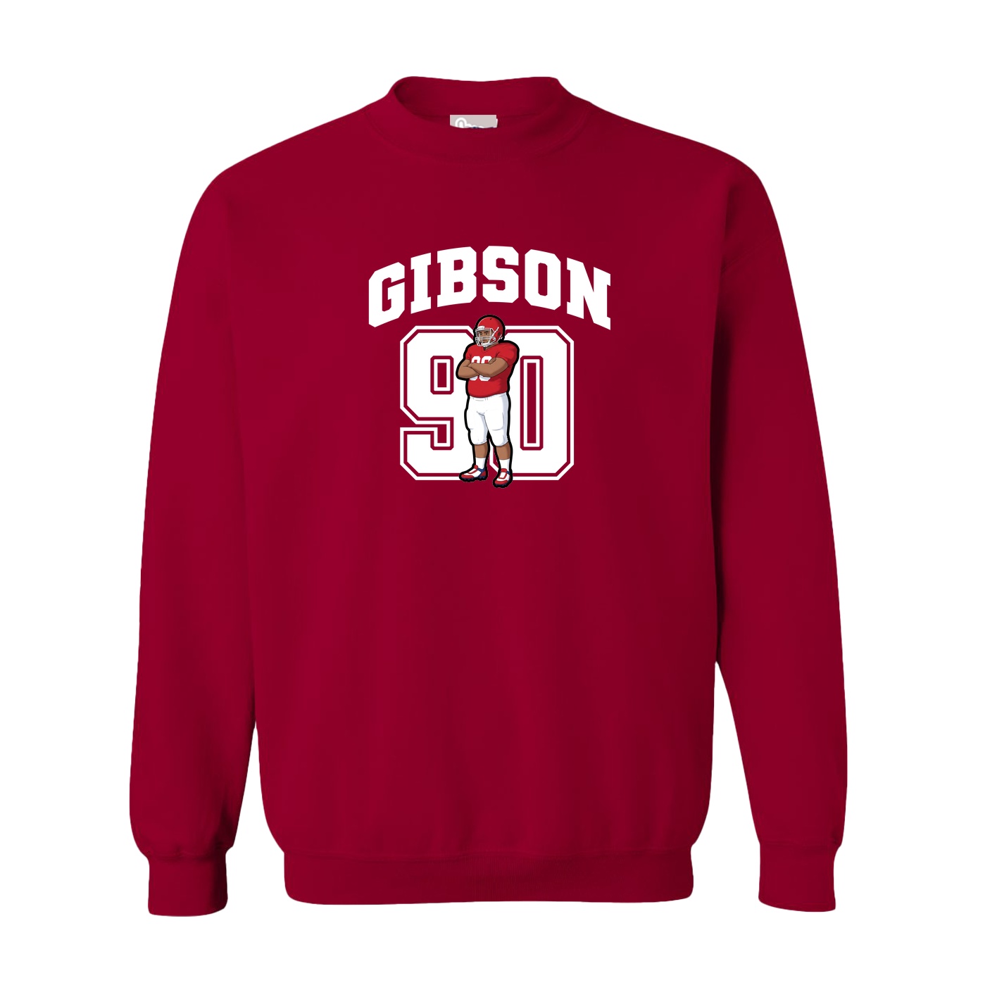 Fleece Crew — Number in Cardinal