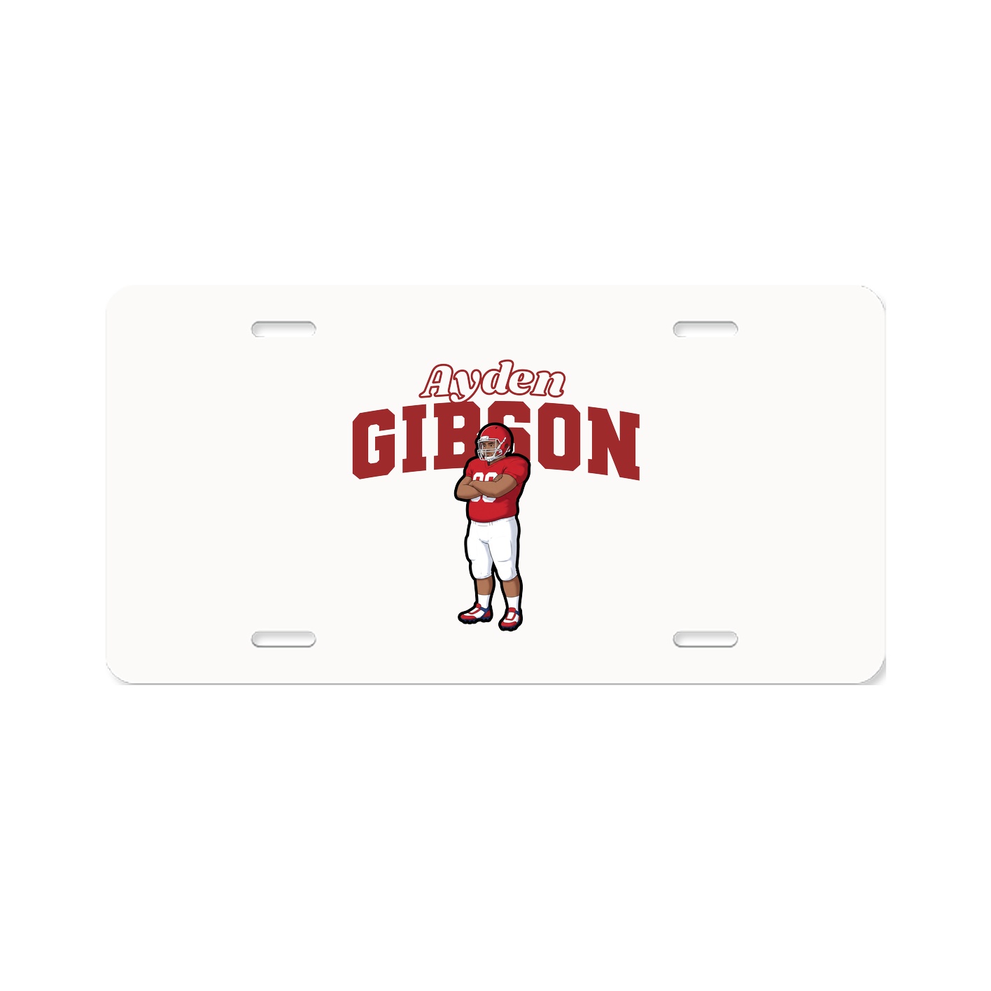 License Plate — Name Arch in Classic