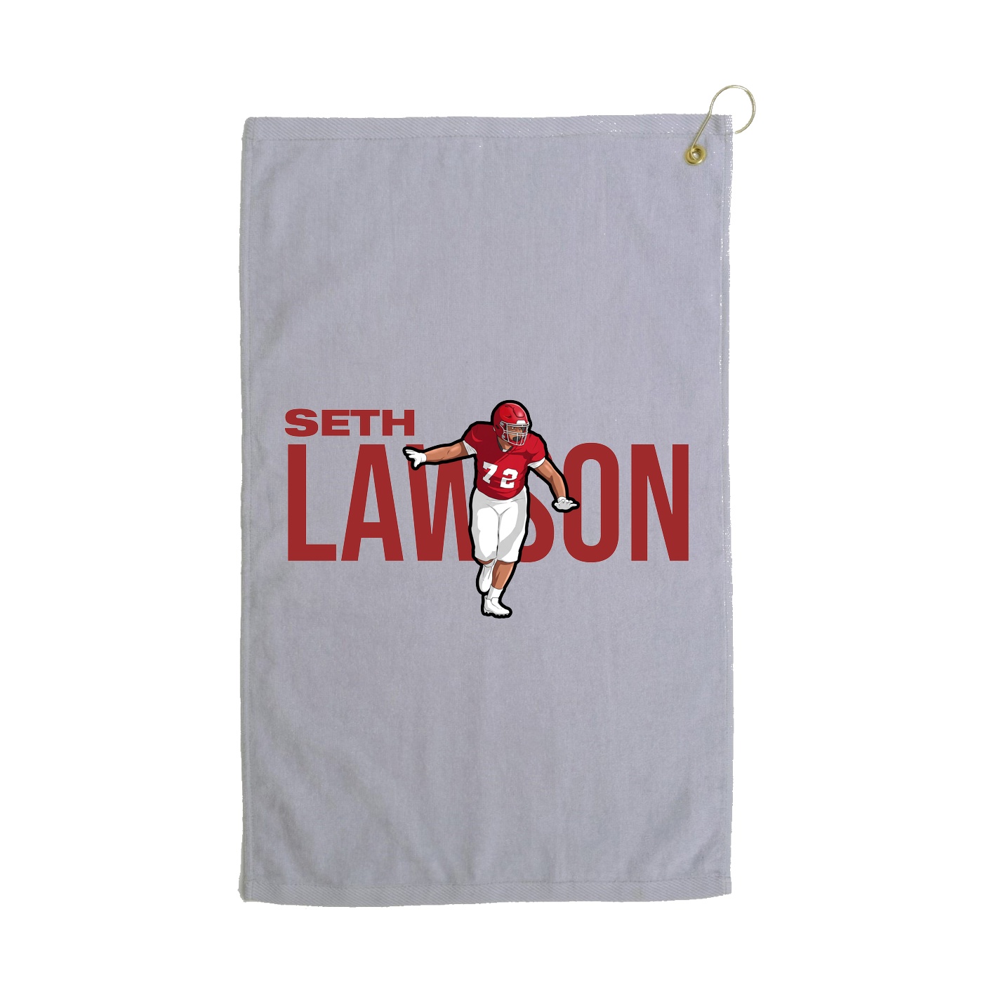 Golf Towel — Player Name in Grey