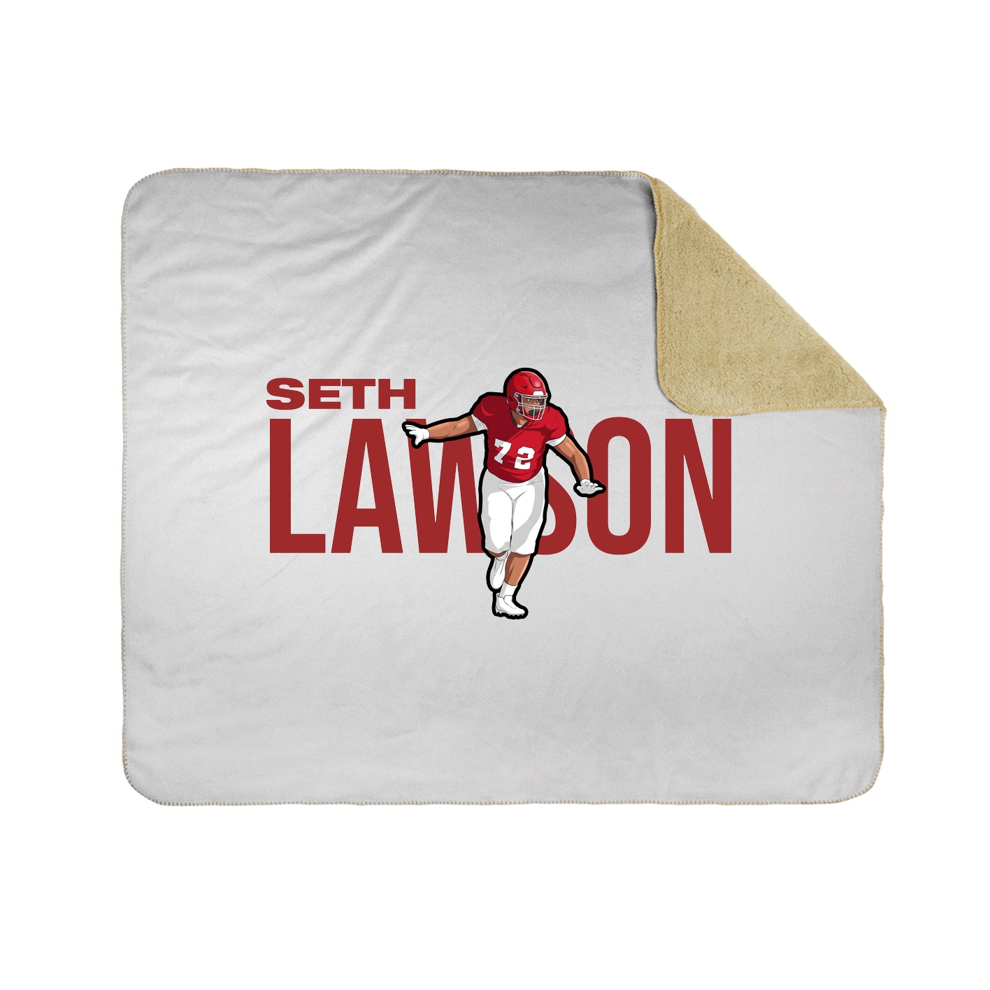 Throw Blanket — Player Name in White