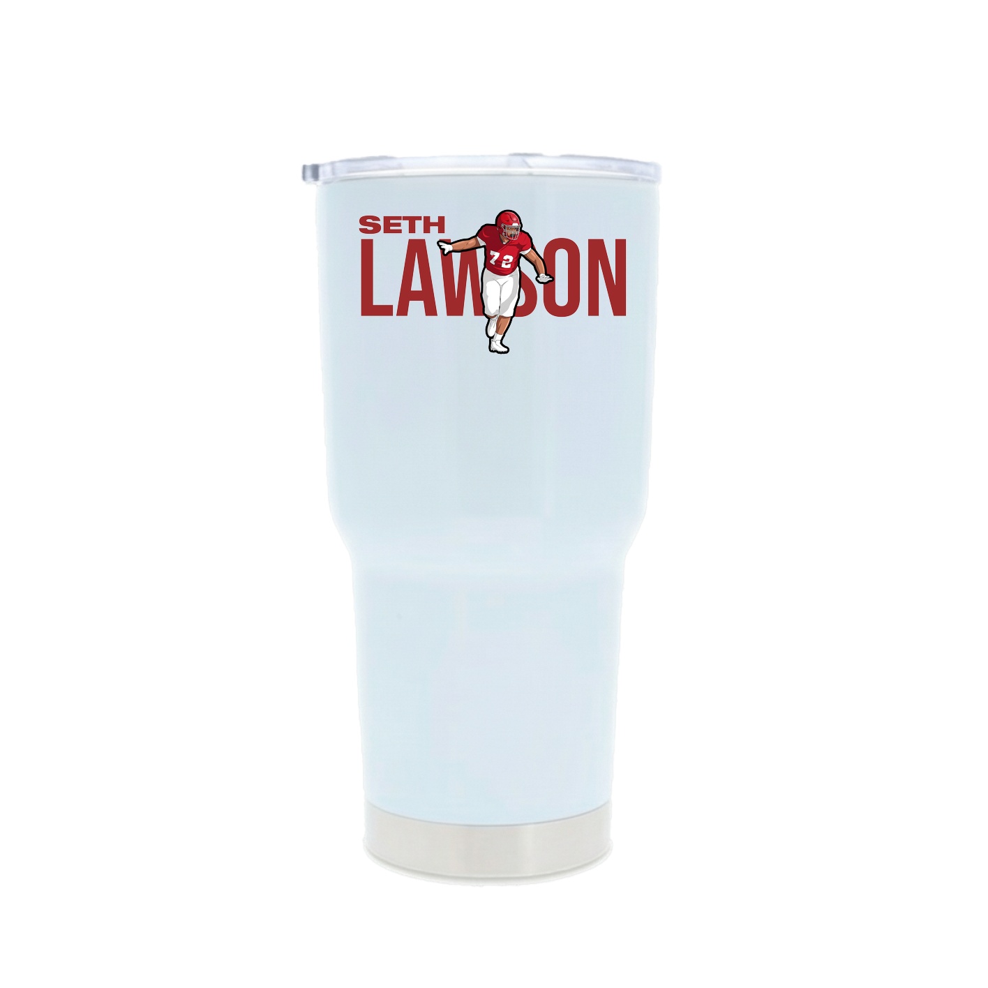 30oz Stainless Steel Tumbler — Player Name in White