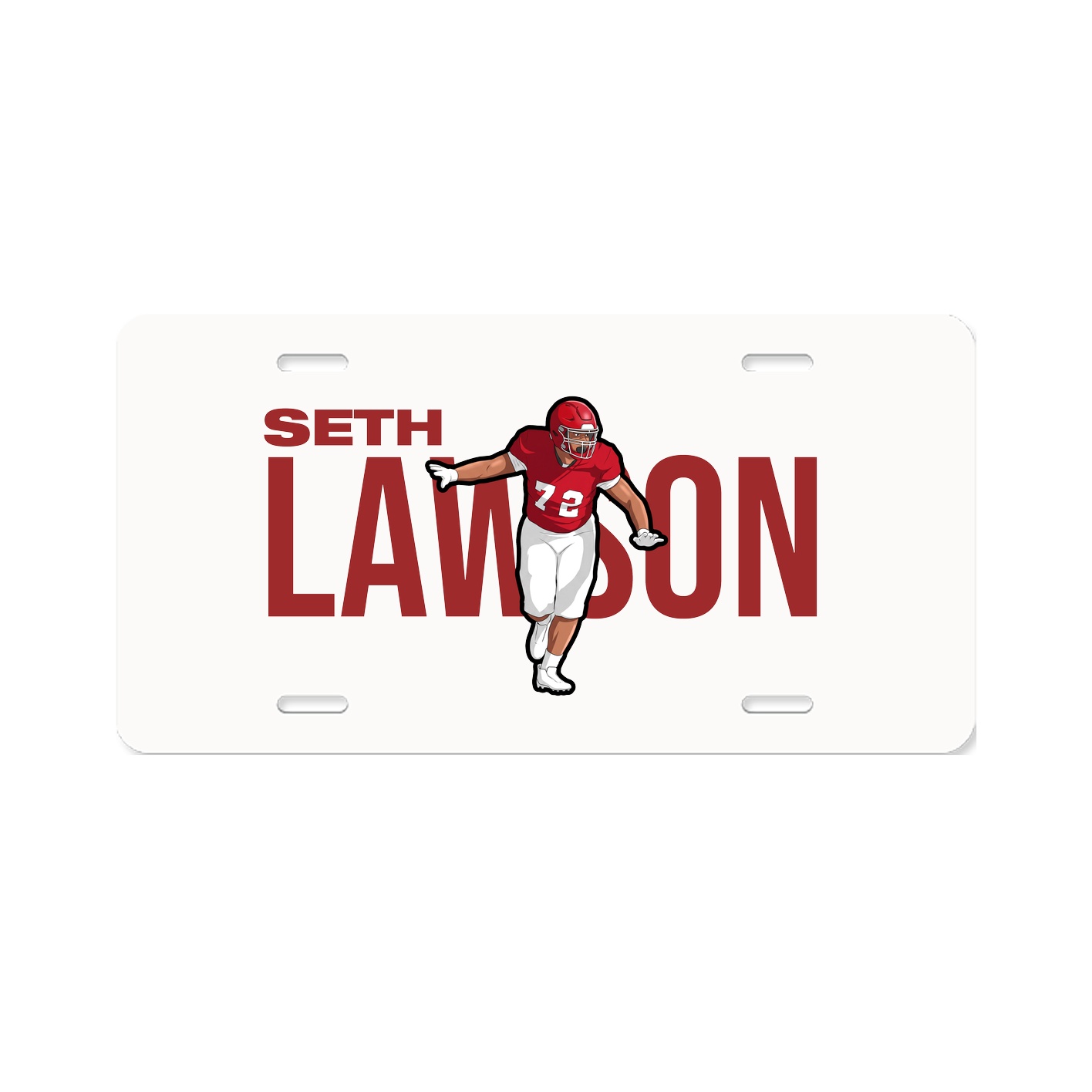 License Plate — Player Name in Classic