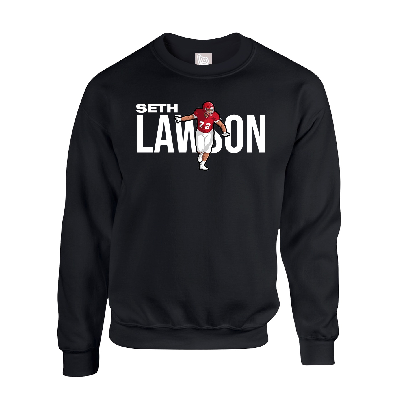 Fleece Crew — Player Name in Black
