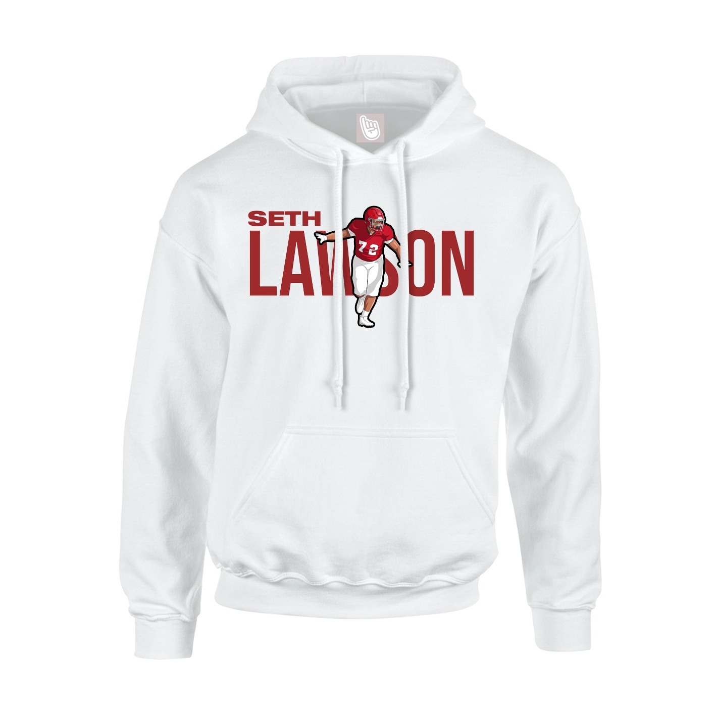 Youth Hoodie — Player Name in White