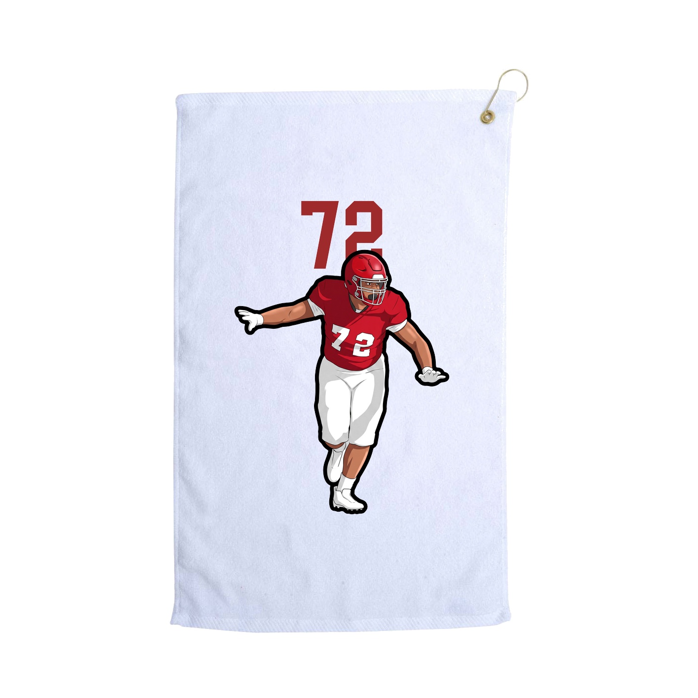 Golf Towel — Number Top in White