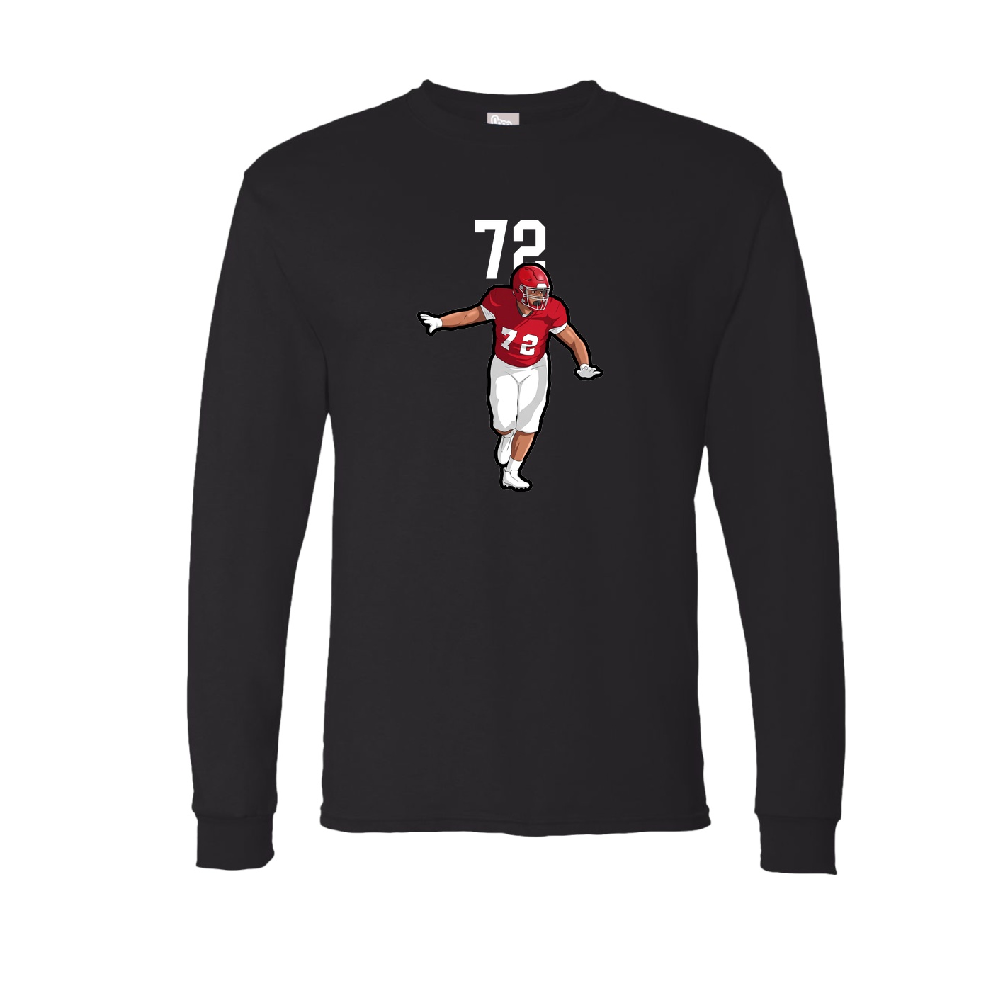 Long Sleeve Tee — Number Top in Black