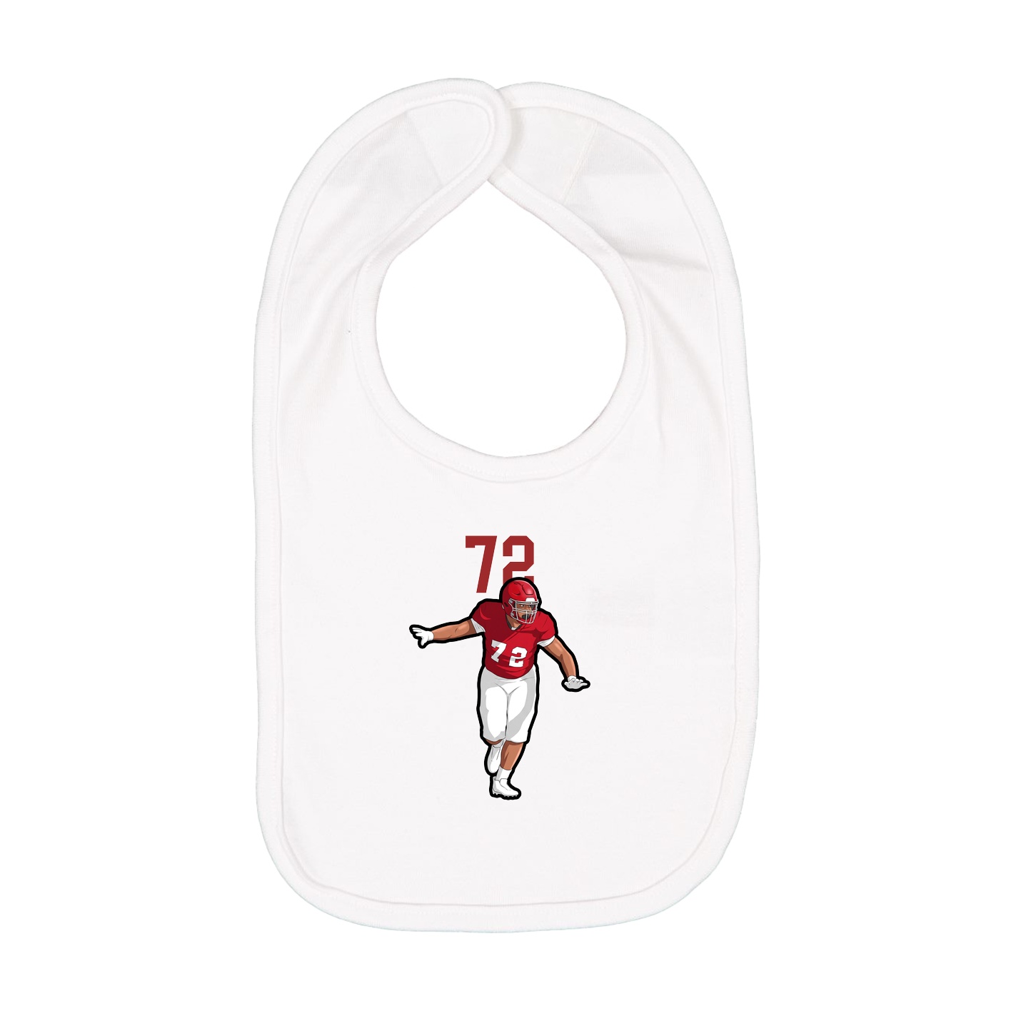 Infant Bib — Number Top in White