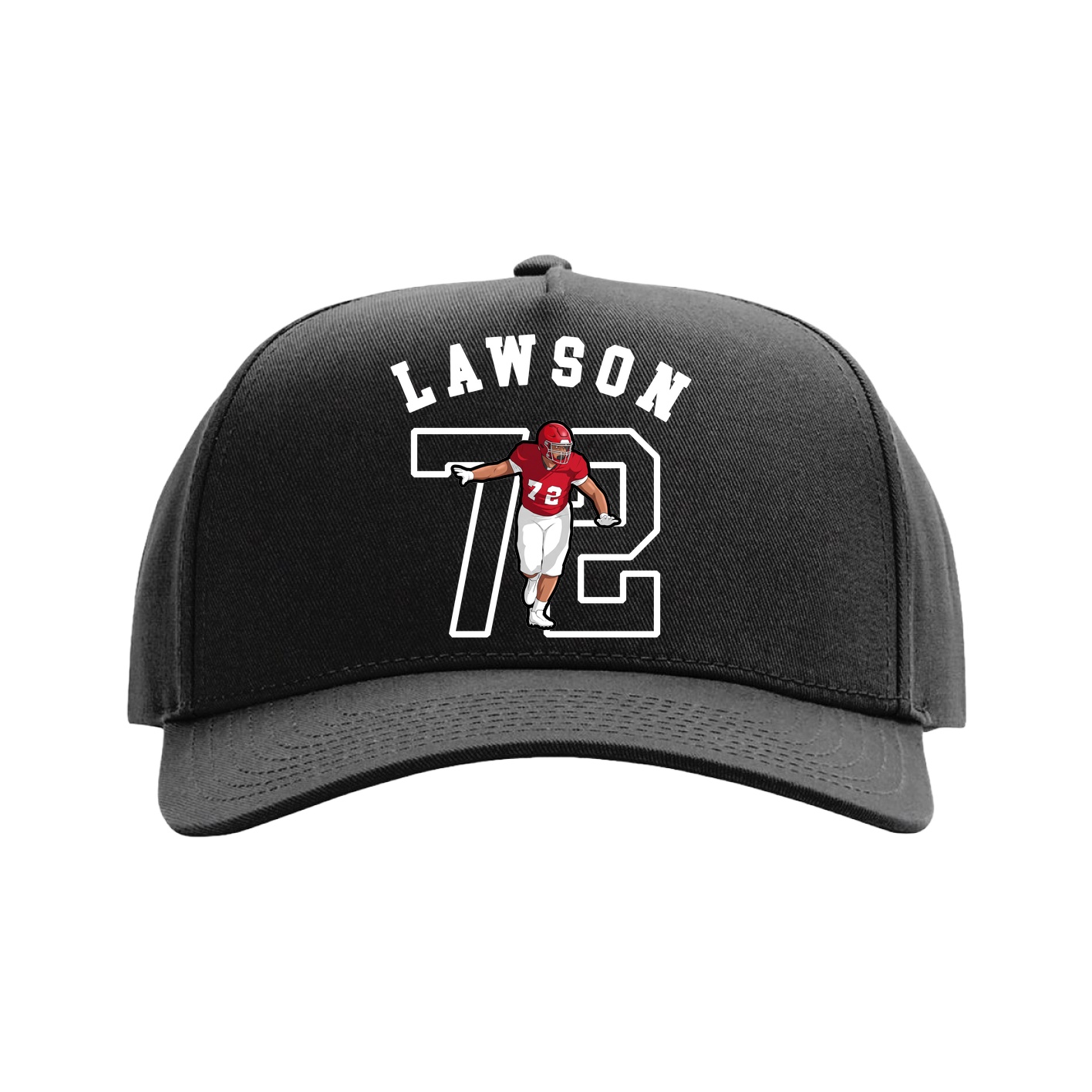 Full Fabric Five-Panel Champ Cap — Shirsey Arch in Black