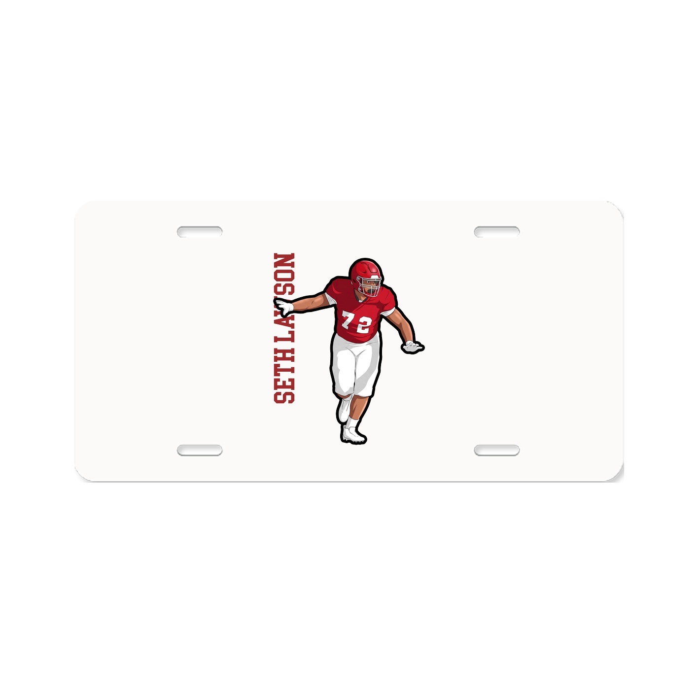License Plate — Name Vertical in Classic