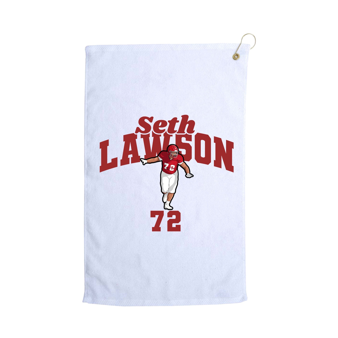 Golf Towel — Signature Arch in White