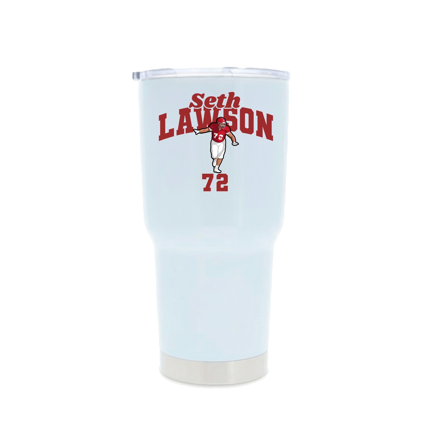 30oz Stainless Steel Tumbler — Signature Arch in White