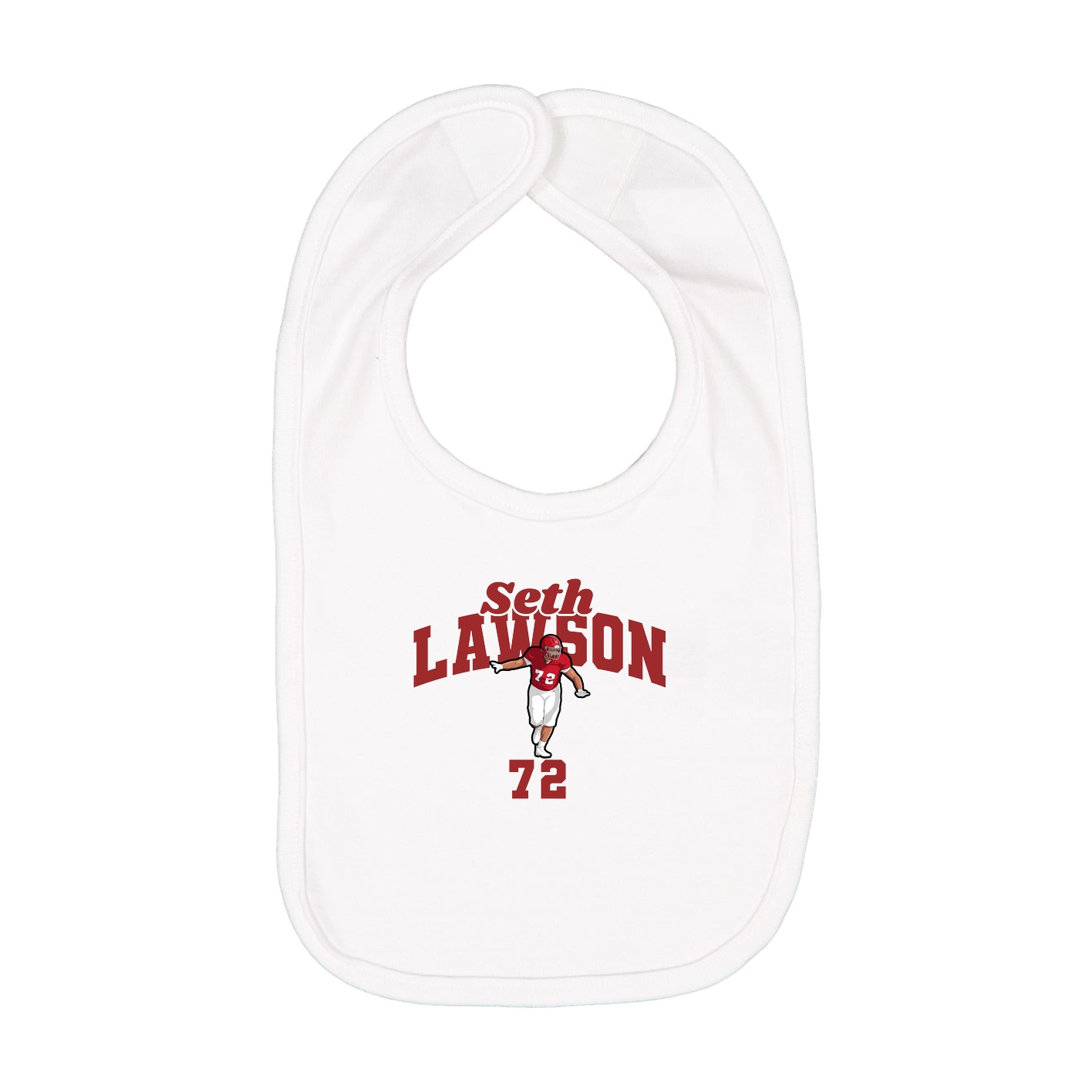 Infant Bib — Signature Arch in White