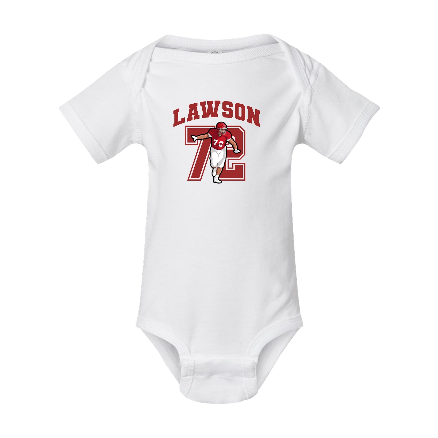 Baby Onesie — Number in White