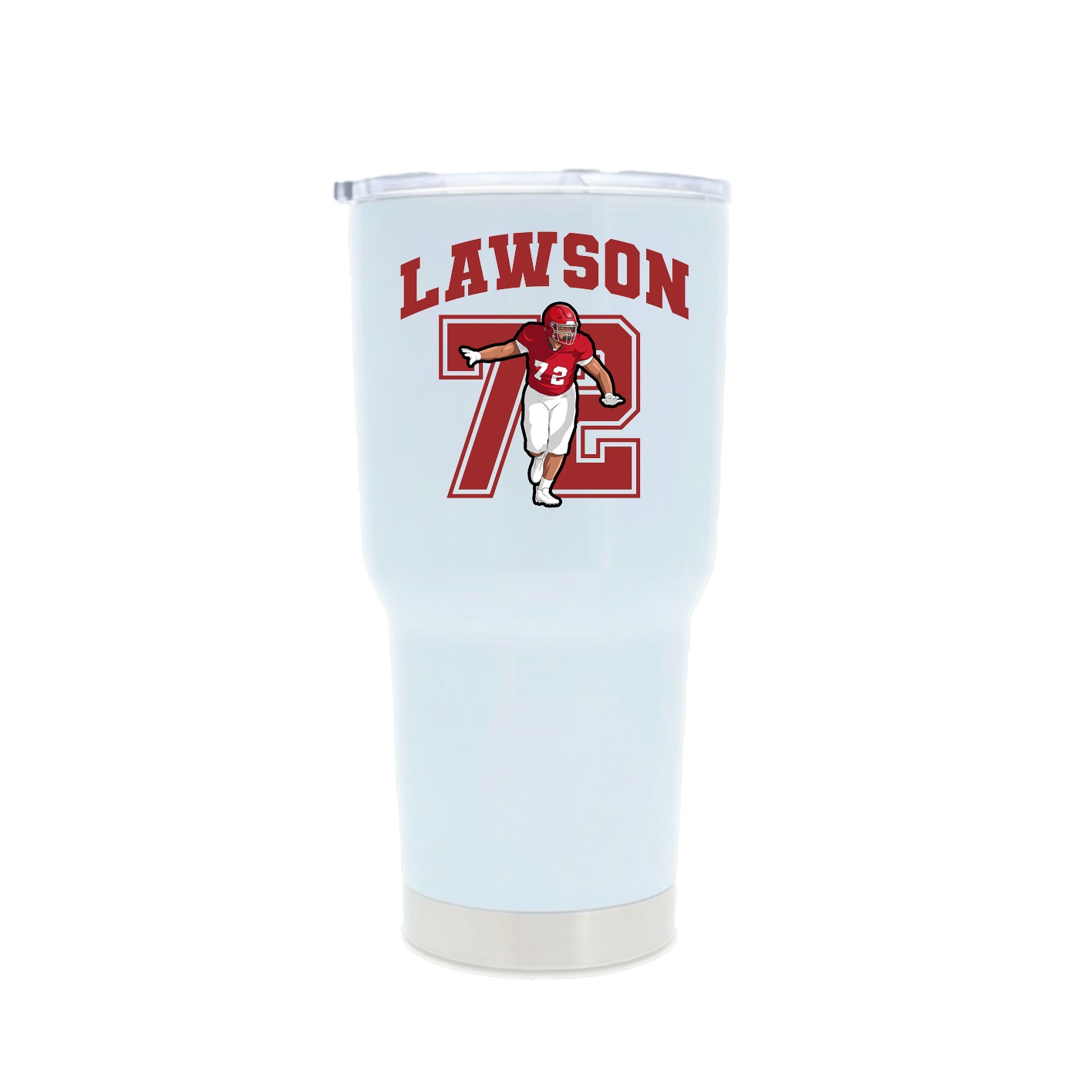 30oz Stainless Steel Tumbler — Number in White