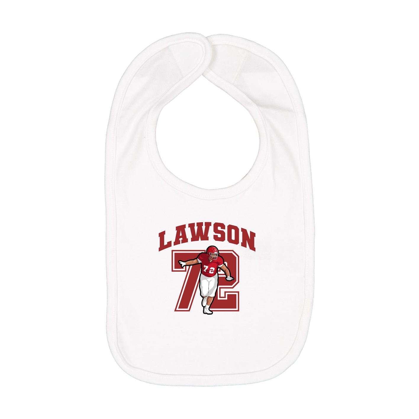 Infant Bib — Number in White