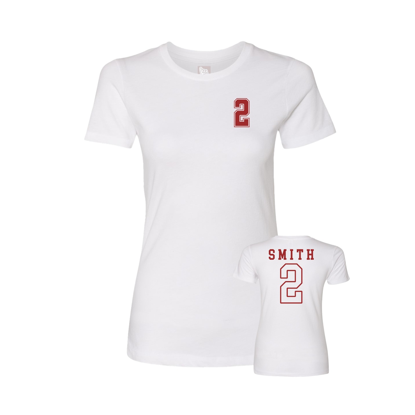 Womens Tee — Chest Back in White