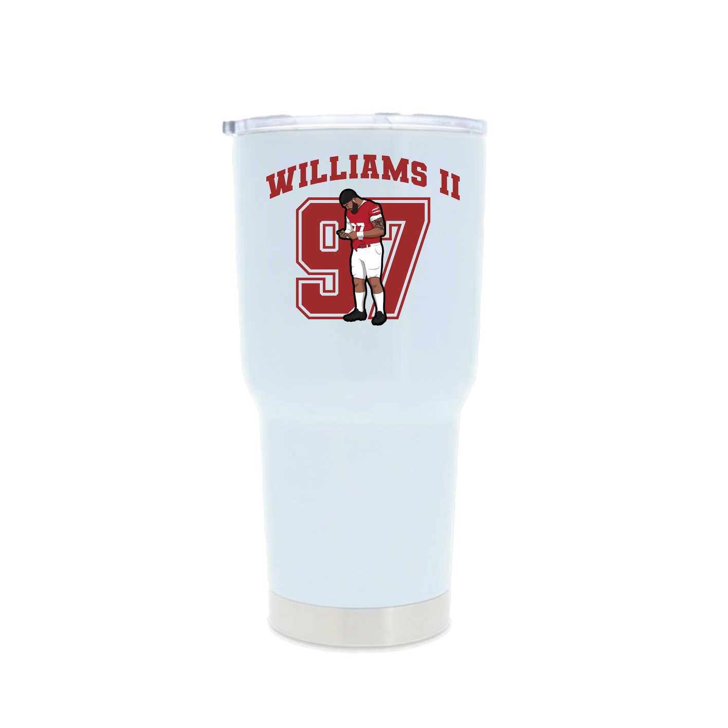 30oz Stainless Steel Tumbler — Number in White