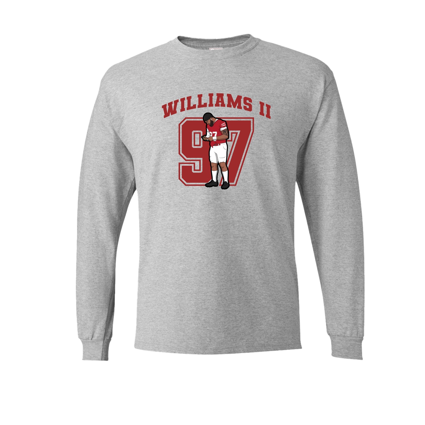 Long Sleeve Tee — Number in Grey